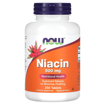 Now Foods - Niacin 500 mg 250 tabs (Pack of 2) - VIVRA LIFESTYLE WELLNESS