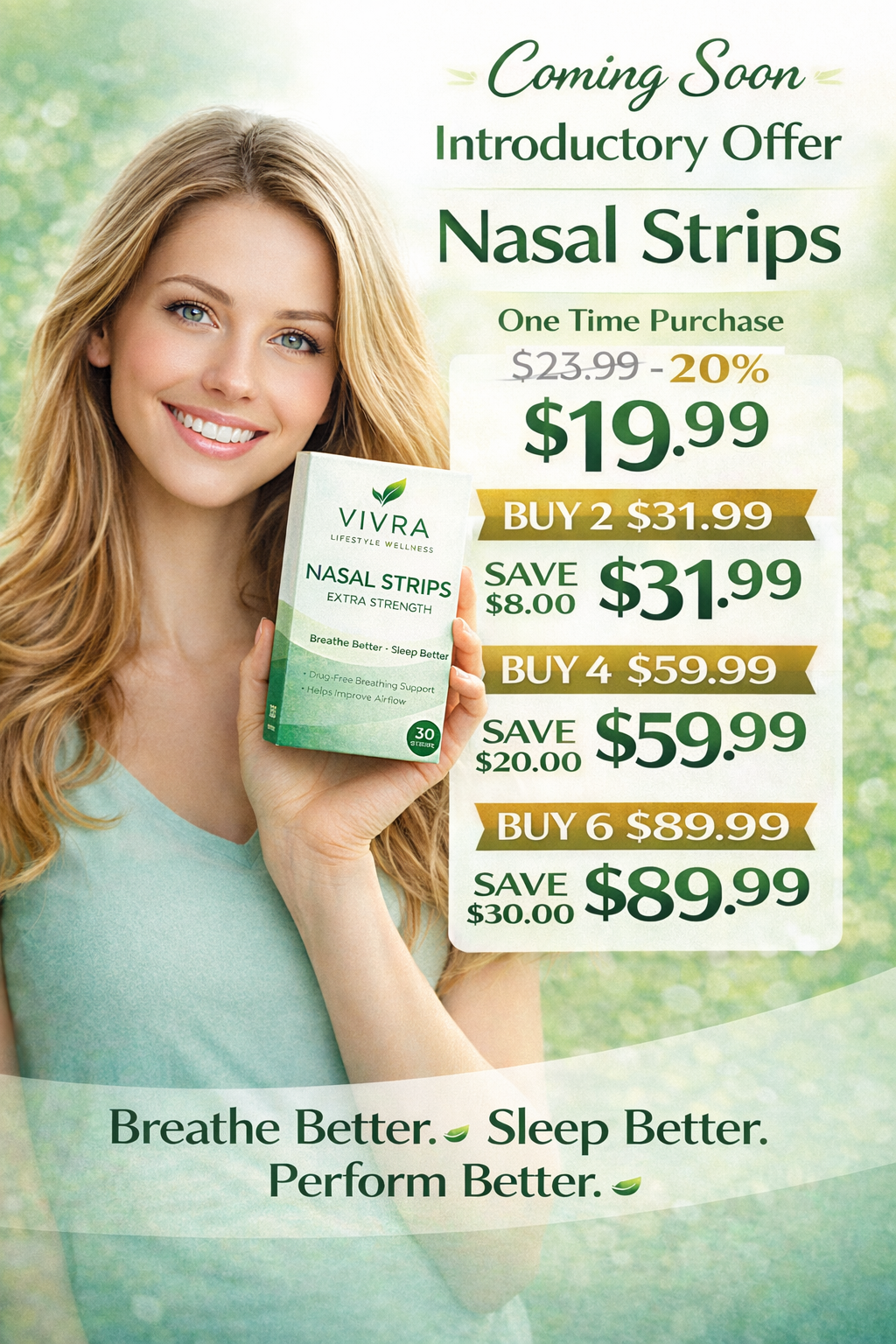 VIVRA Nasal Strips – Extra Strength