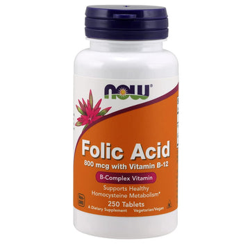 NOW Foods Folic Acid 800 mcg Tabs (Pack of 2) - VIVRA LIFESTYLE WELLNESS