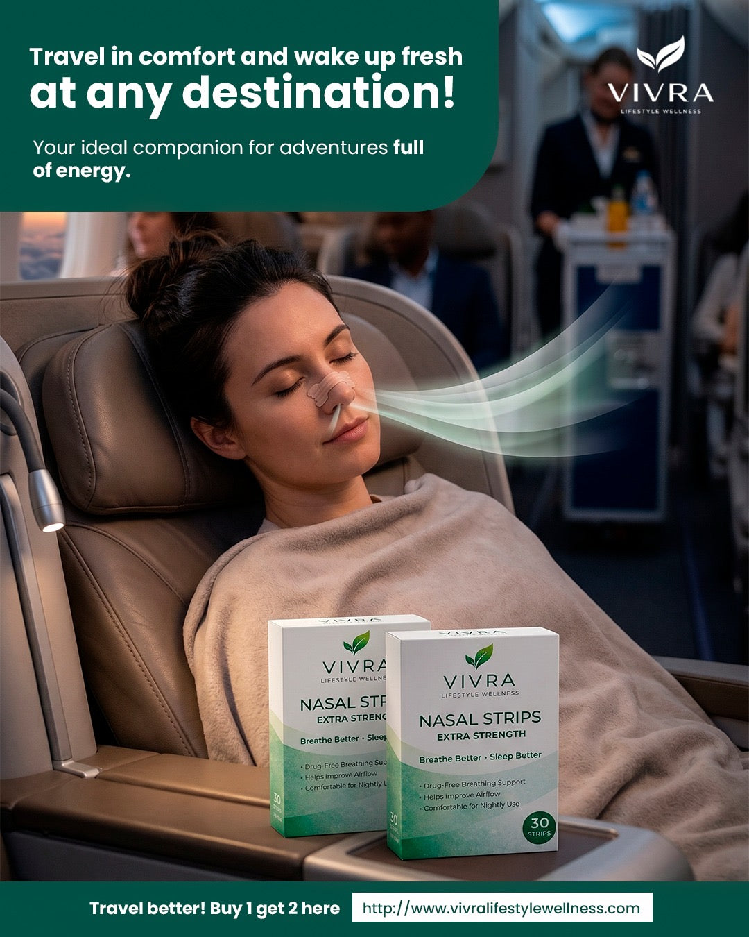 VIVRA Extra Strength Nasal Strips