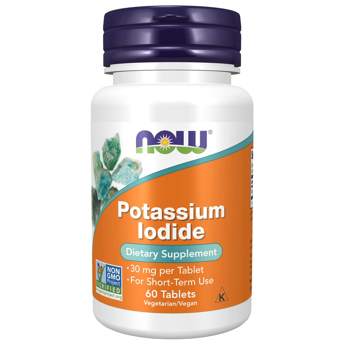 NOW Foods Supplements Potassium Iodide 30 mg Non-GMO Project Verified Dietary Supplement 60 Tablets