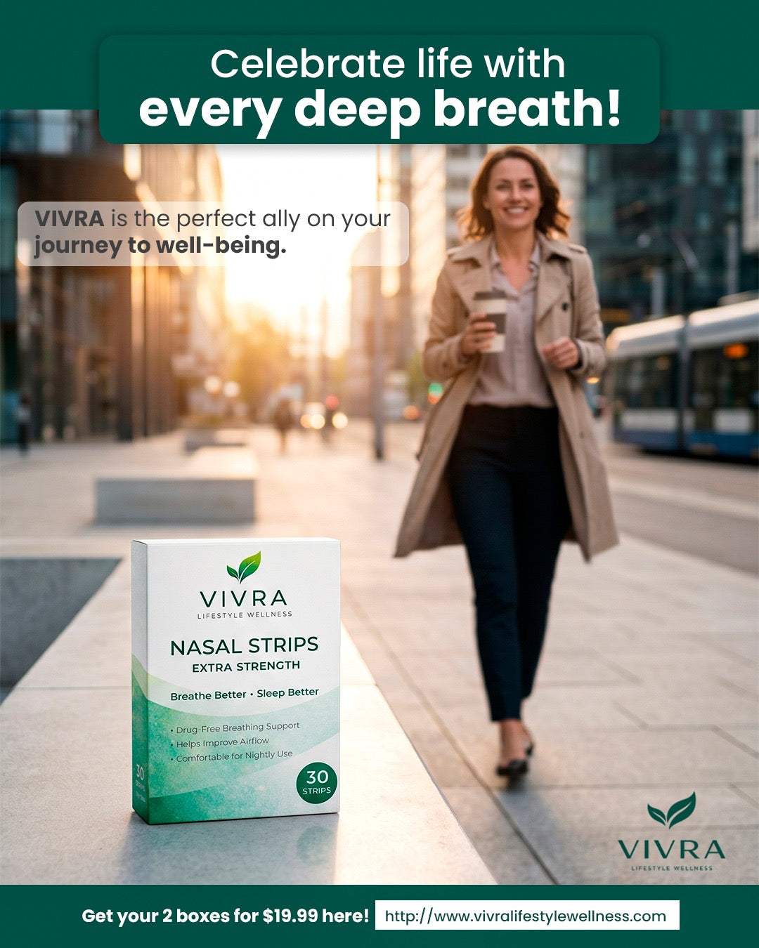 VIVRA Extra Strength Nasal Strips