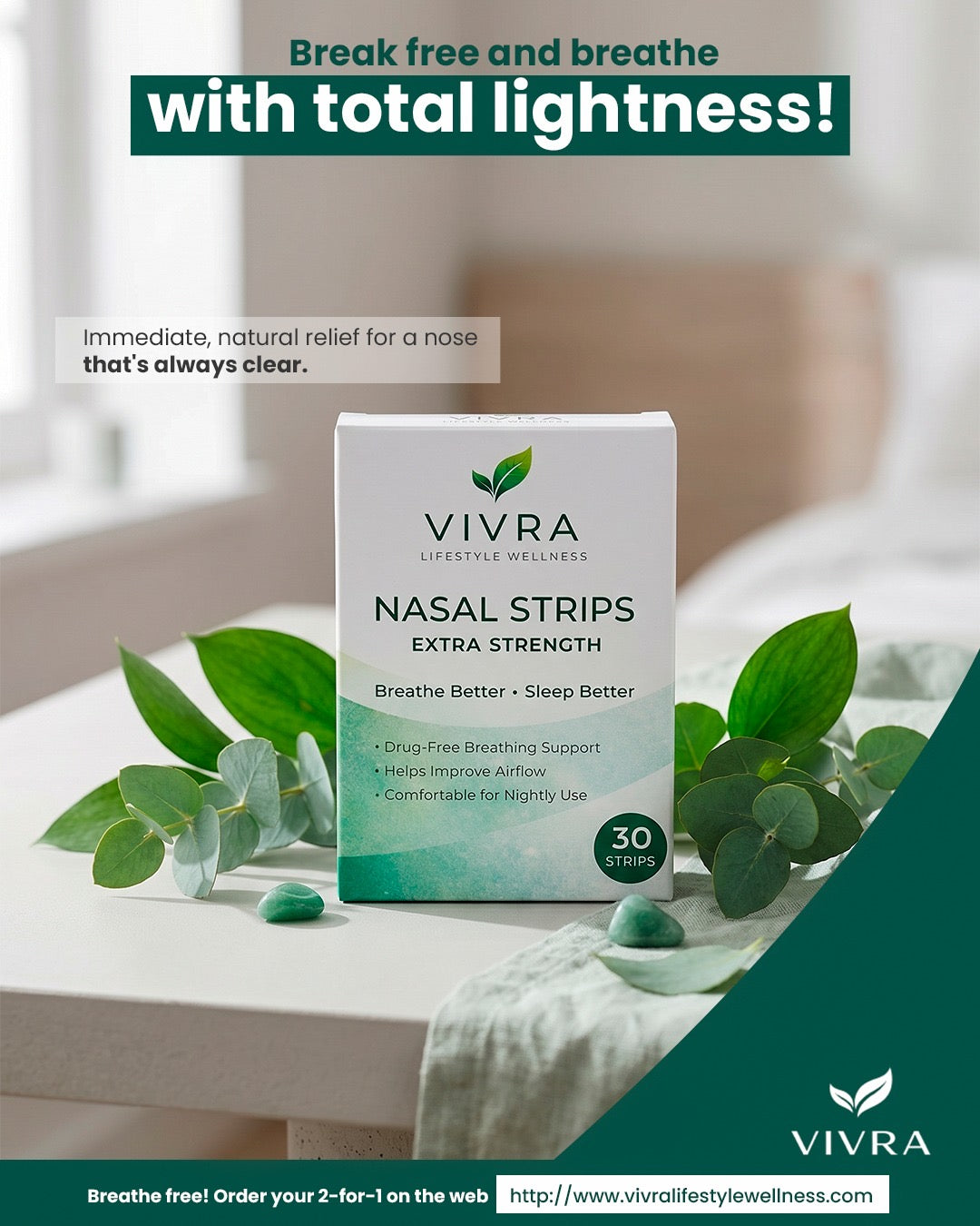 VIVRA Extra Strength Nasal Strips