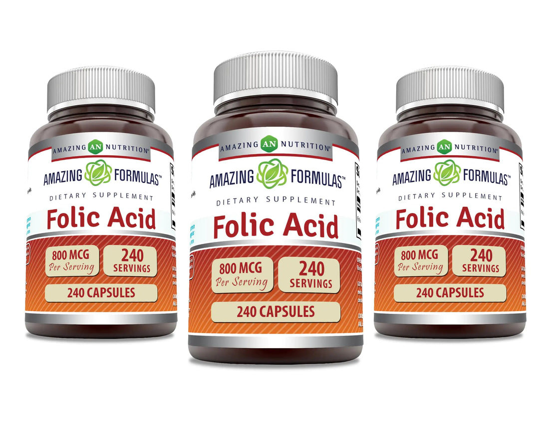 Folic Acid 800mcg Daily Boost – 240 Non-GMO Caps
