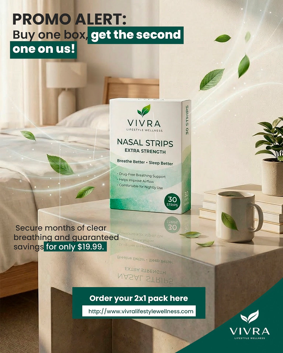 VIVRA Nasal Strips – Extra Strength