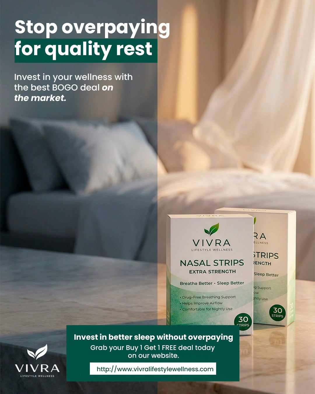 VIVRA Nasal Strips – Breathe Better Instantly