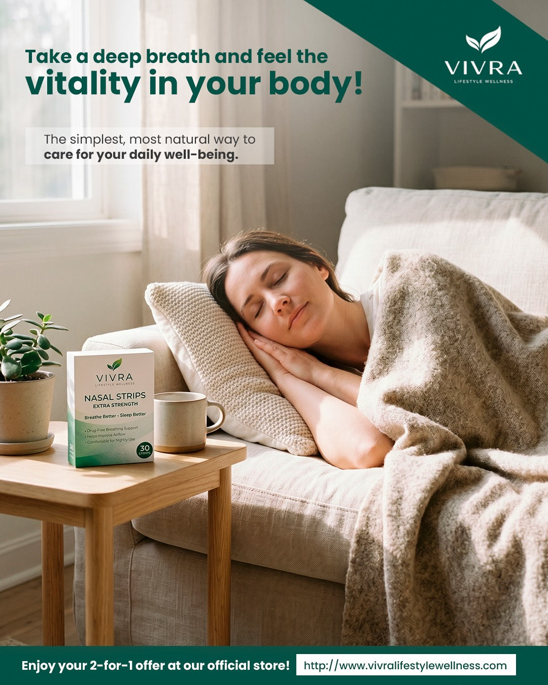 VIVRA Nasal Strips – Extra Strength