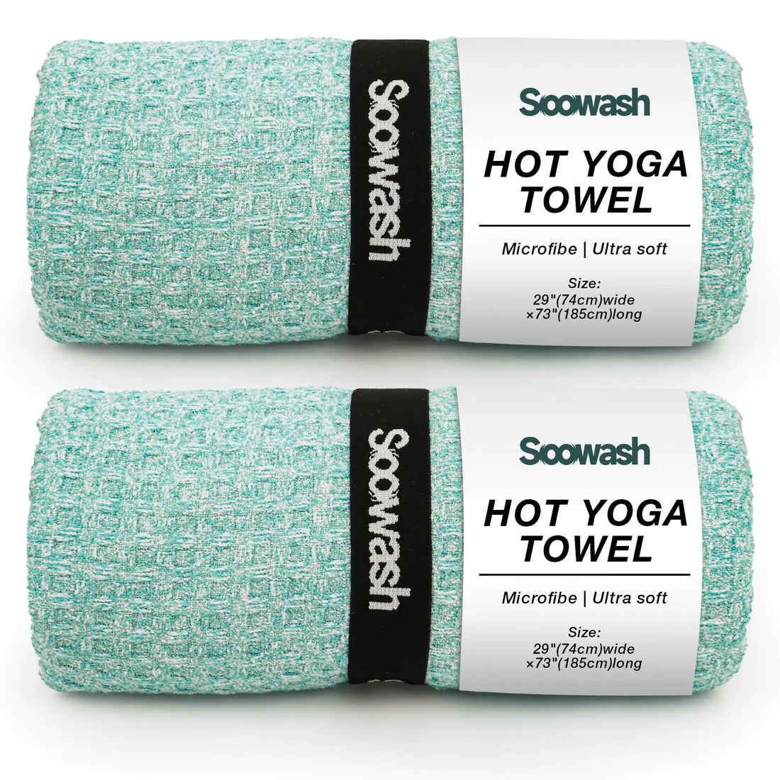 SOOWASH Ultra-Grip Waffle Yoga Mat Towel Set - Teal