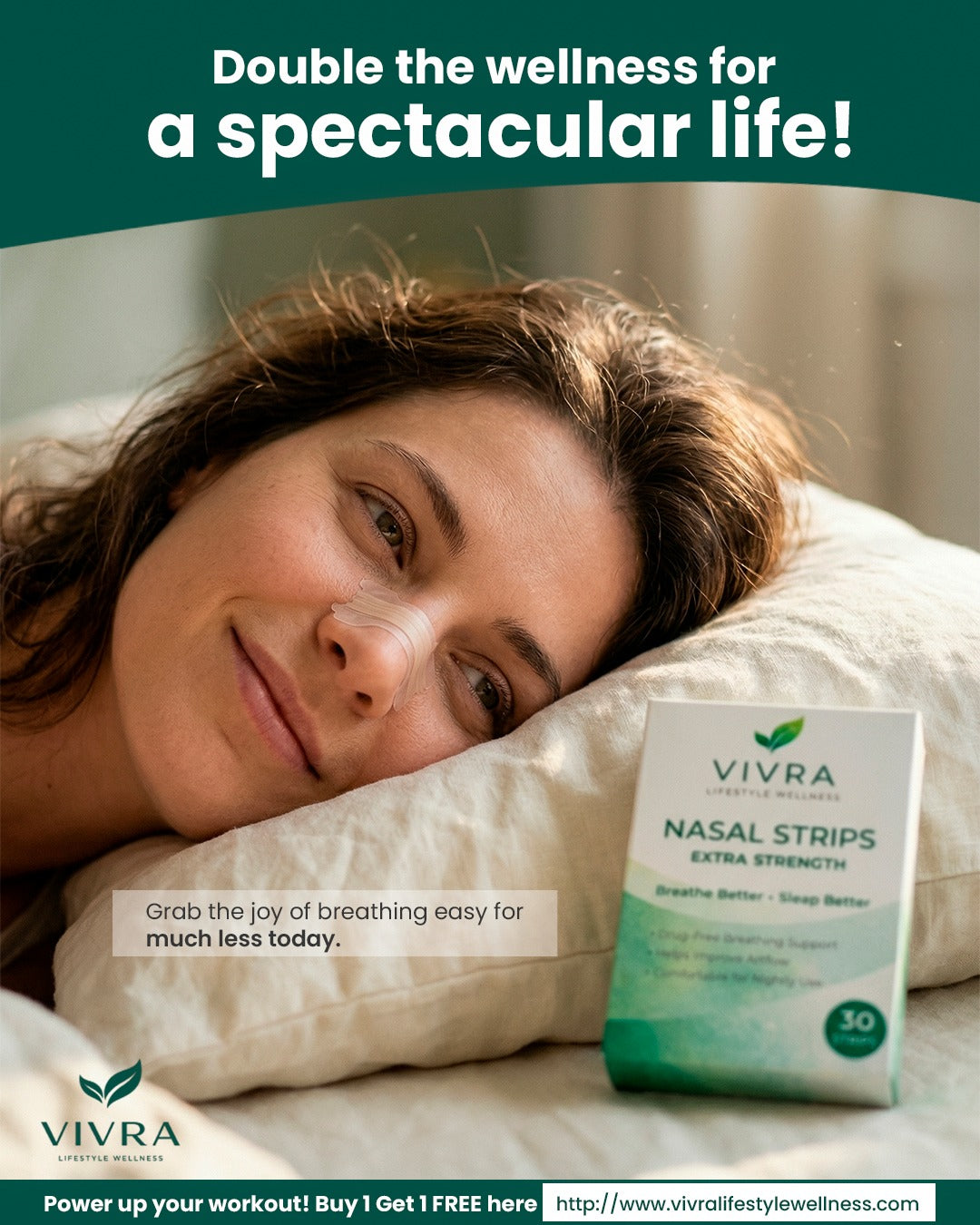 VIVRA Nasal Strips – Extra Strength