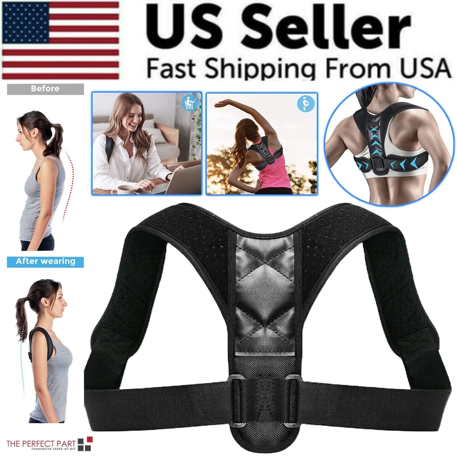 SpineAlign Back Support Brace for Men and Women