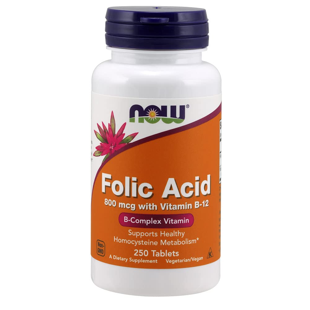 NOW Foods Folic Acid 800 mcg Tabs (Pack of 2) - VIVRA LIFESTYLE WELLNESS